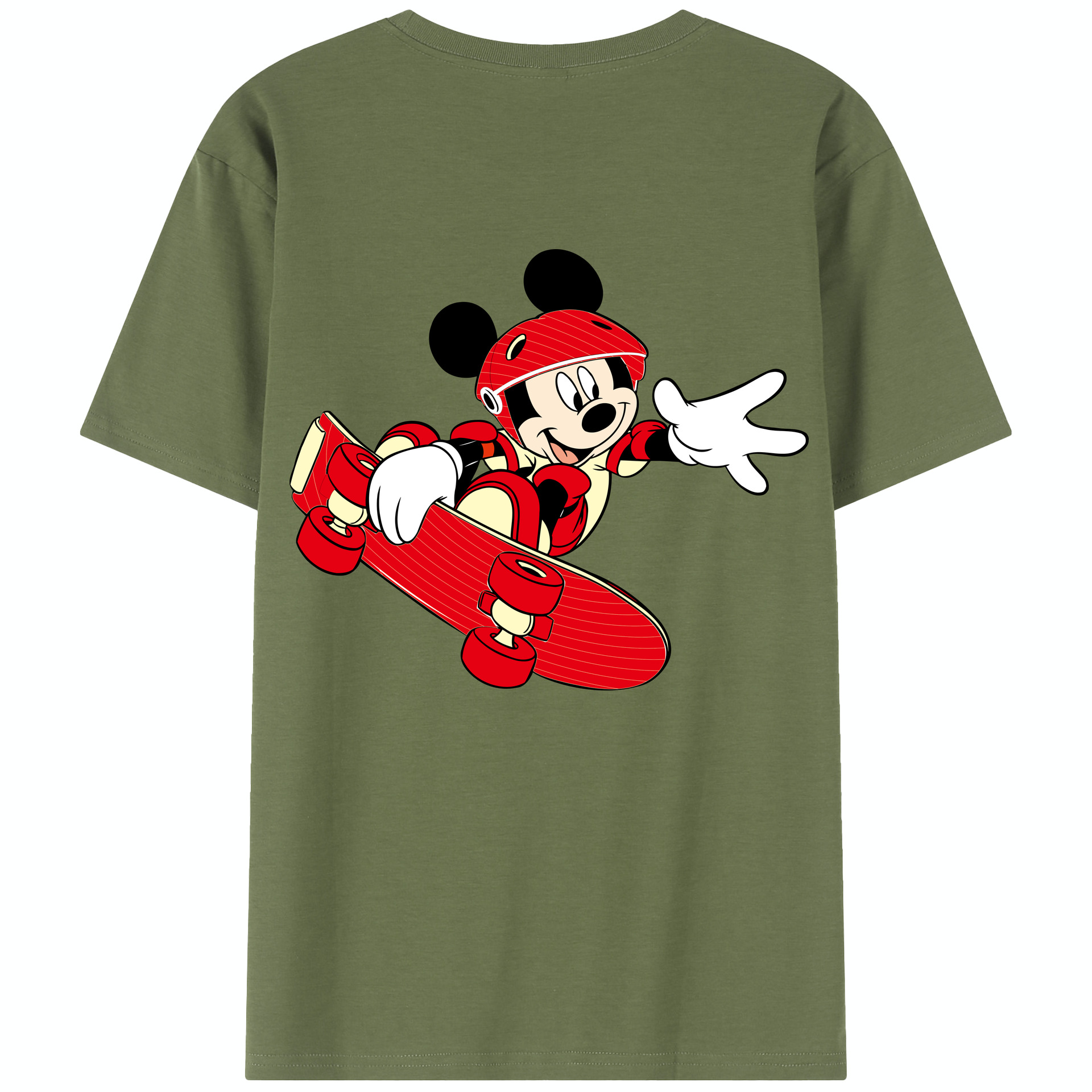 （画像用） ミッキーマウス Mickey Mouse 綿100％半袖Tシャツ（背面プリント）